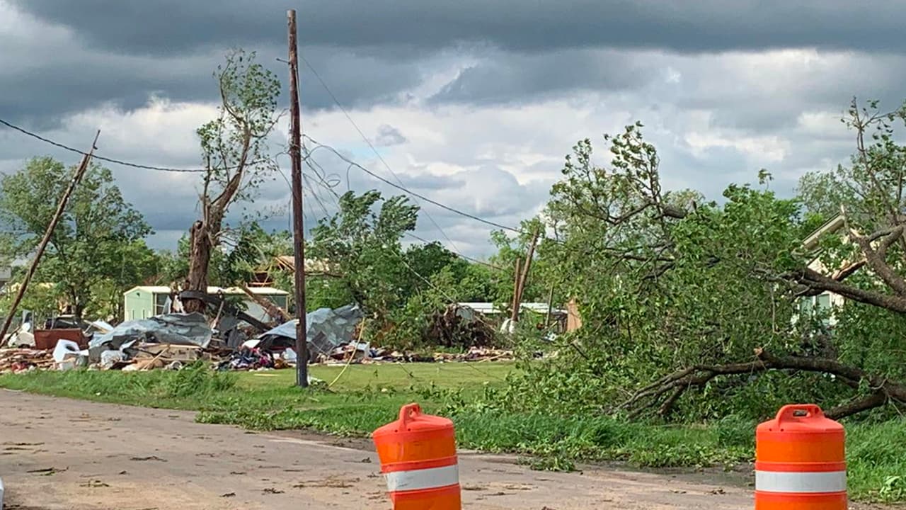 Las casas móviles fueron las más afectadas.