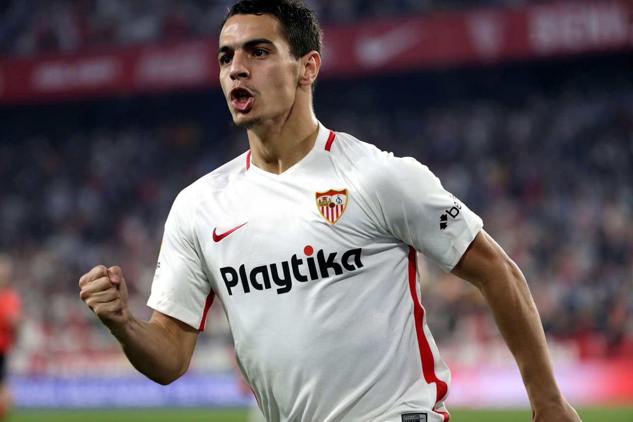 GRAF2445. SEVILLA, 10/03/2019.- El delantero francés del Sevilla Wissam Ben Yedder celebró tras marcar el segundo gol ante la Real Sociedad al minuto 3 del segundo tiempo.