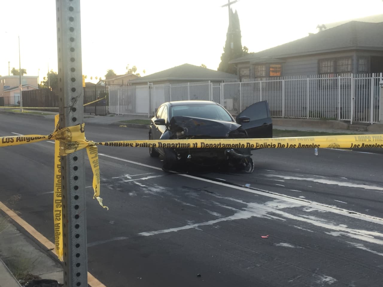 El accidente se registró en la calle 108 de Sur Los Ángeles.