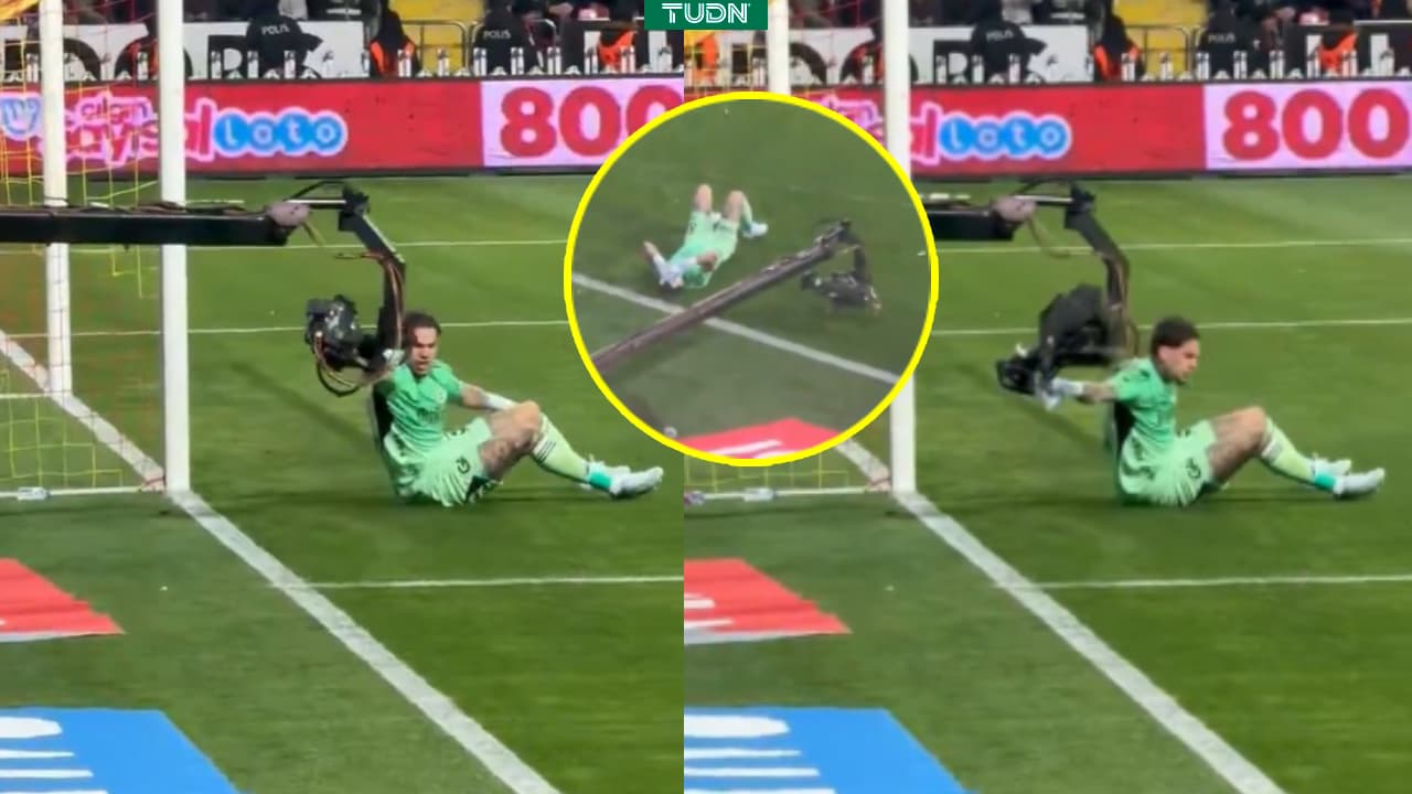 Ederson estalla y golpea cámara de TV en pleno partido del Fenerbahce