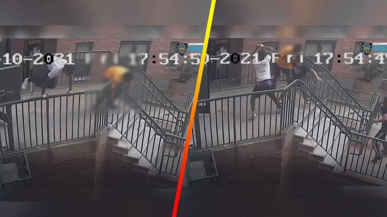(Advertencia, contenido gráfico) Captan momento en que pandilla apuñala a hombre mayor en El Bronx