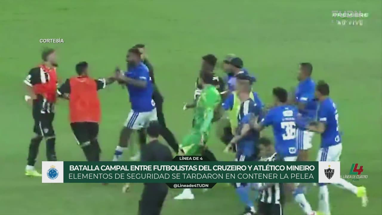 ¡Lamentables imágenes! Batalla campal en el futbol de Brasil