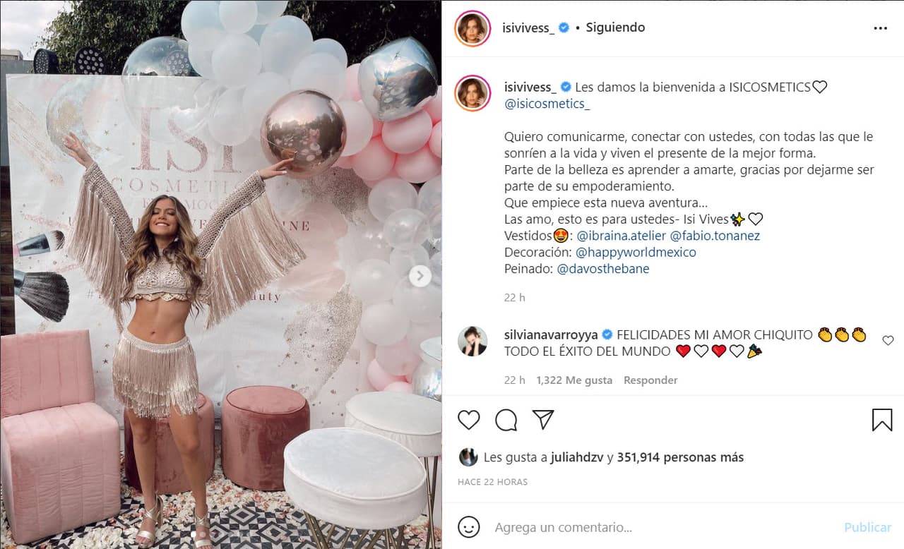 El 4 de noviembre lanzó su marca Isi Cosmetics y organizó un evento para presentarla oficialmente.
<br>