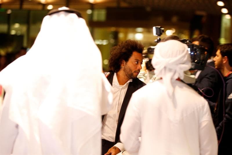 Los integrantes de Real Madrid llegaron a Abu Dhabi (Emiratos Árabes Unidos) para enfrentar en la Semifinal al Mundial de Clubes contra Kashima Antlers y mantenerse como campeón defensor del torneo.
