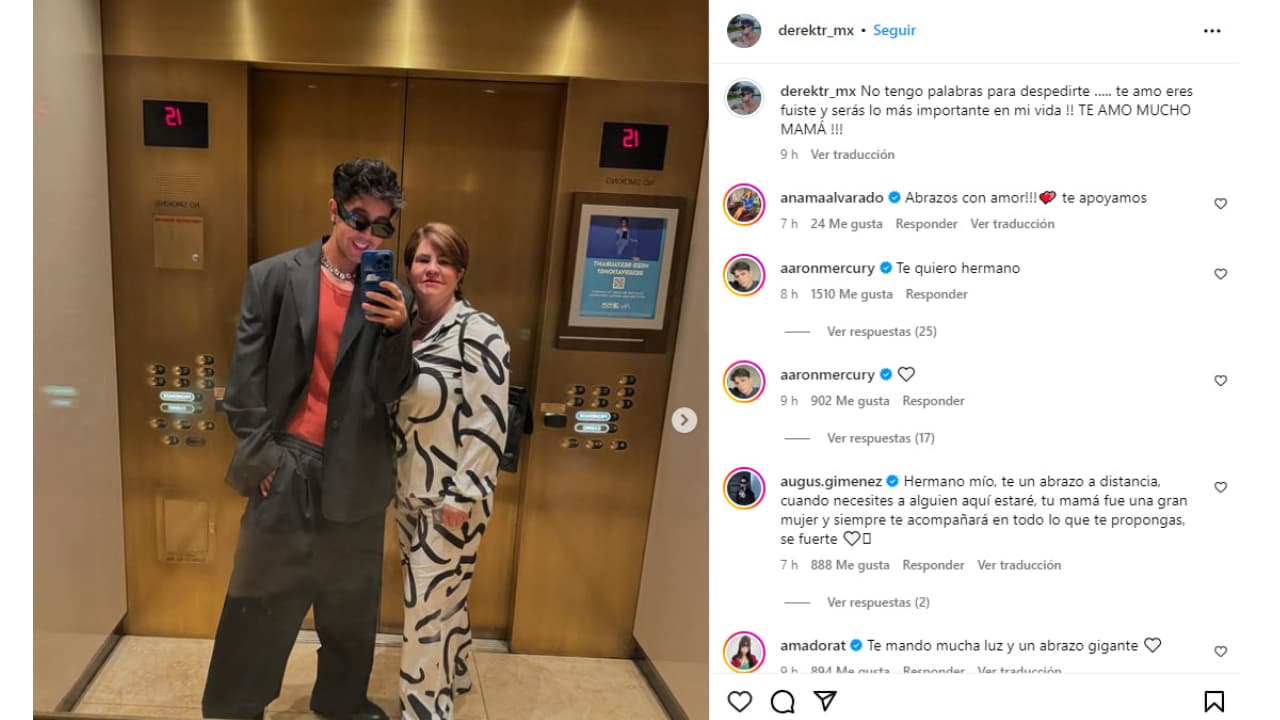 Derek Trejo se despide de su madre.