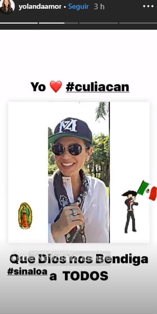 "Qué Dios nos bendiga a Sinaloa y a todos", publicó.