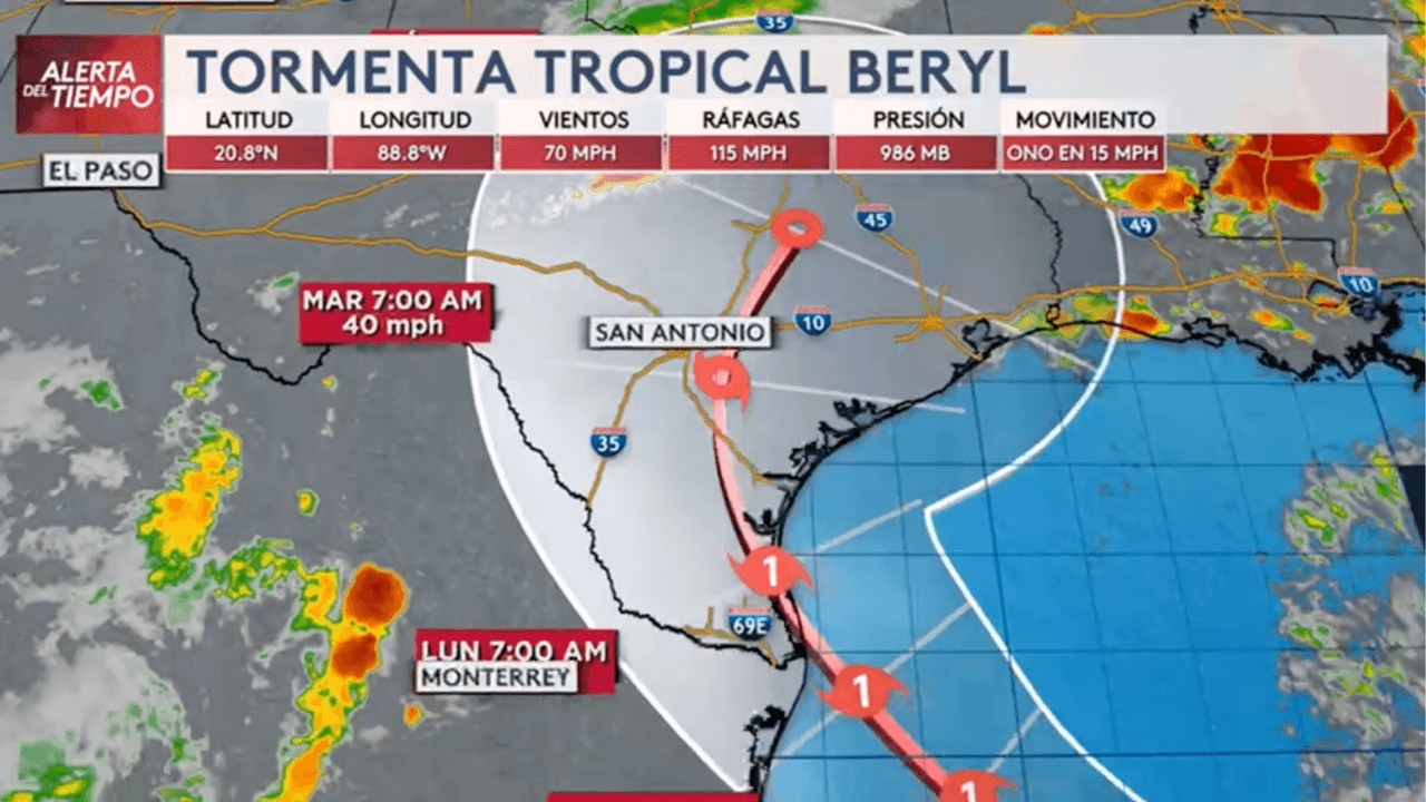 Actualizaciones de Beryl: se emite una vigilancia por huracán en la costa de Texas