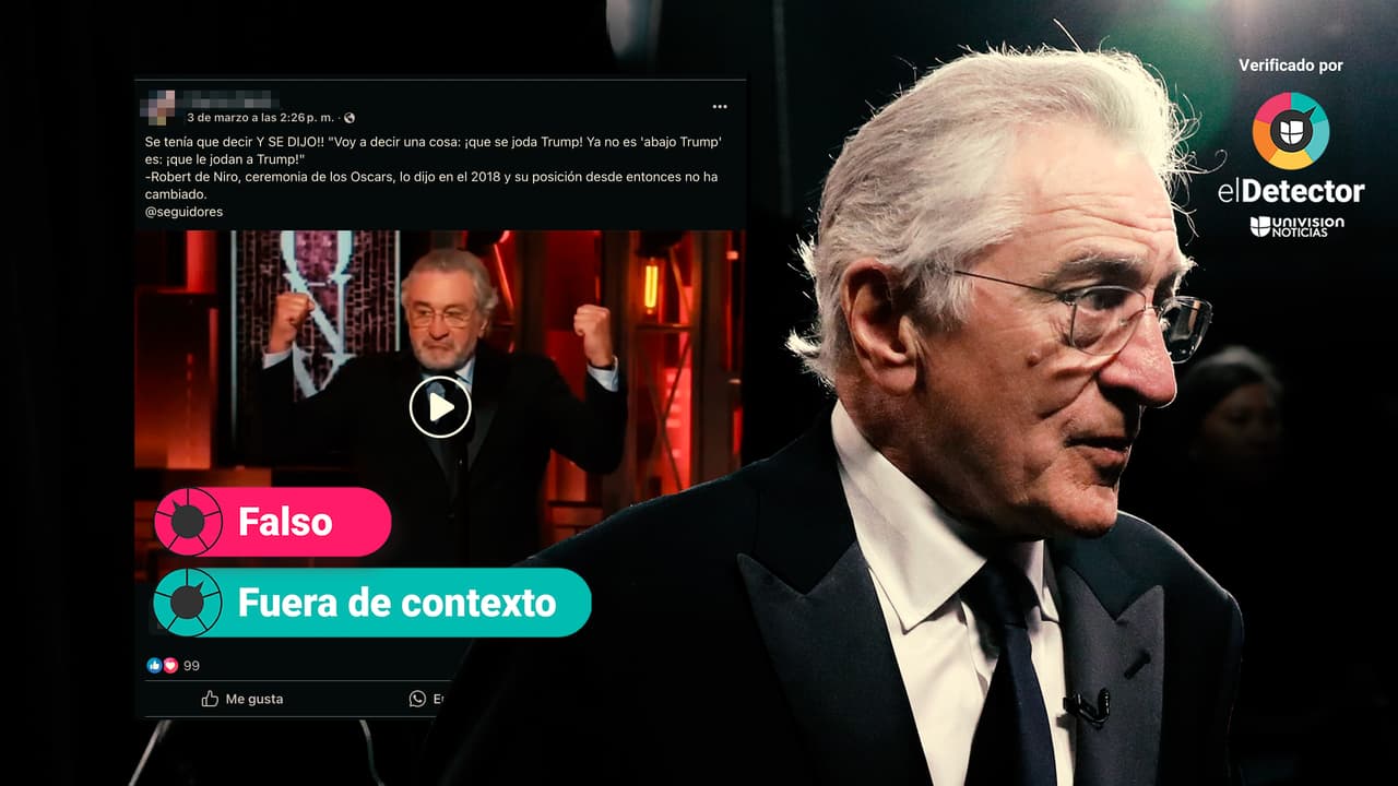 Robert De Niro NO gritó “F*$% Trump” en los Oscar 2025