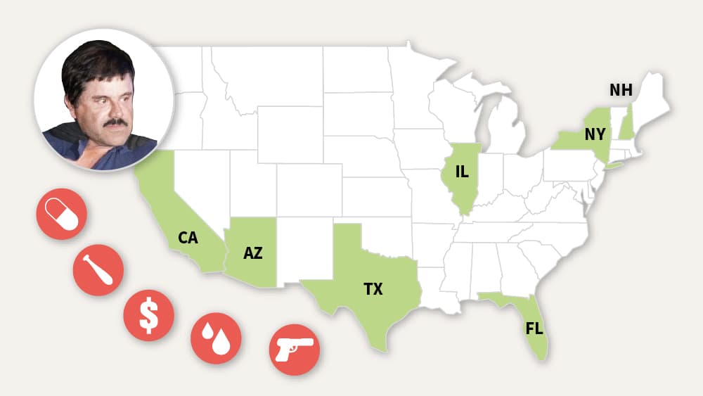 Interactivo: Los cargos de 'El Chapo' en EEUU