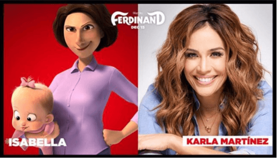 Para despedir este mes, compartió su debut en la pantalla grande en la película 'Ferdinand', al prestar su voz al personaje de Isabella.
