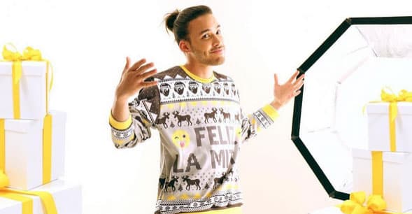 Y con este sweater navideño está más que listo para los festejos de fin de año.