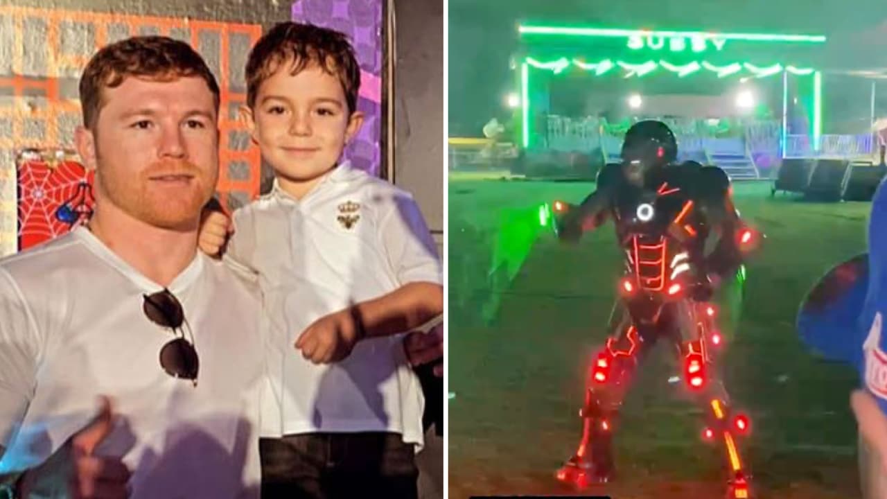 La espectacular fiesta de Saúl Adiel, hijo del ‘Canelo’: tuvo su propia tienda y un show de Iron Man