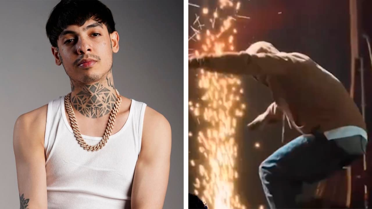 Natanael Cano sufre accidente en el escenario y queda grabado en video: "Pensé que me iba a morir"