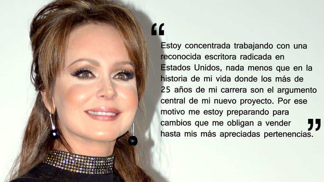 "Estoy concentrada trabajando con una reconocida escritora radicada en Estados Unidos, nada menos que en la historia de mi vida donde los más de 25 años de mi carrera son el argumento central de mi nuevo proyecto. Por ese motivo me estoy preparando para cambios que me obligan a vender hasta mis más apreciadas pertenencias y aunque reconozco que me gustaría volver a la actuación en telenovela, porque mi vida entera la he dedicado a personificar mujeres que los televidentes aman y odian, pero con los que he ganado mi prestigio actoral a nivel mundial".
