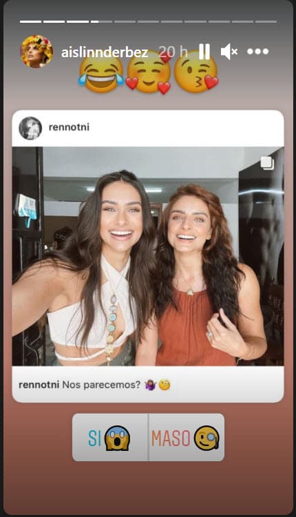 Hasta la propia Aislinn Derbez le preguntó a sus fans si coincidían con Renata Notni acerca del parecido que ambas guardaban.