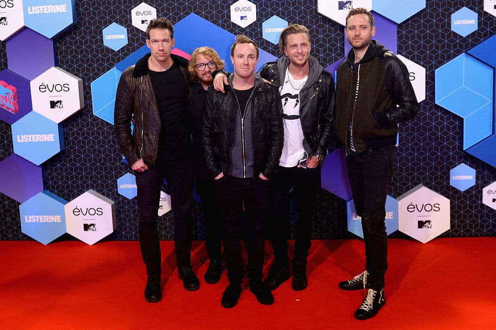 Zach Filkins, Drew Brown, Ryan Tedder, Eddie Fisher y Brent Kutzle de One Republic