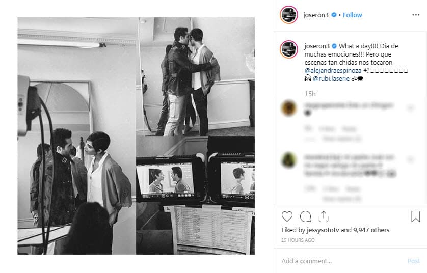Fue el actor el primero en expresar en Instagram su satisfacción por haber grabado algunas escenas con la exreina de Nuestra Belleza Latina.
