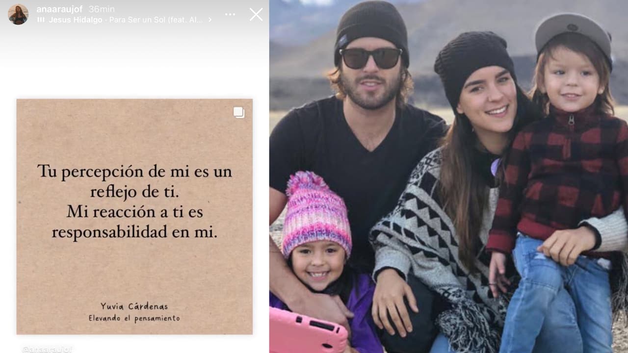 Este fue otro de los mensajes que Ana Araujo colgó en Instagram en las últimas horas.
