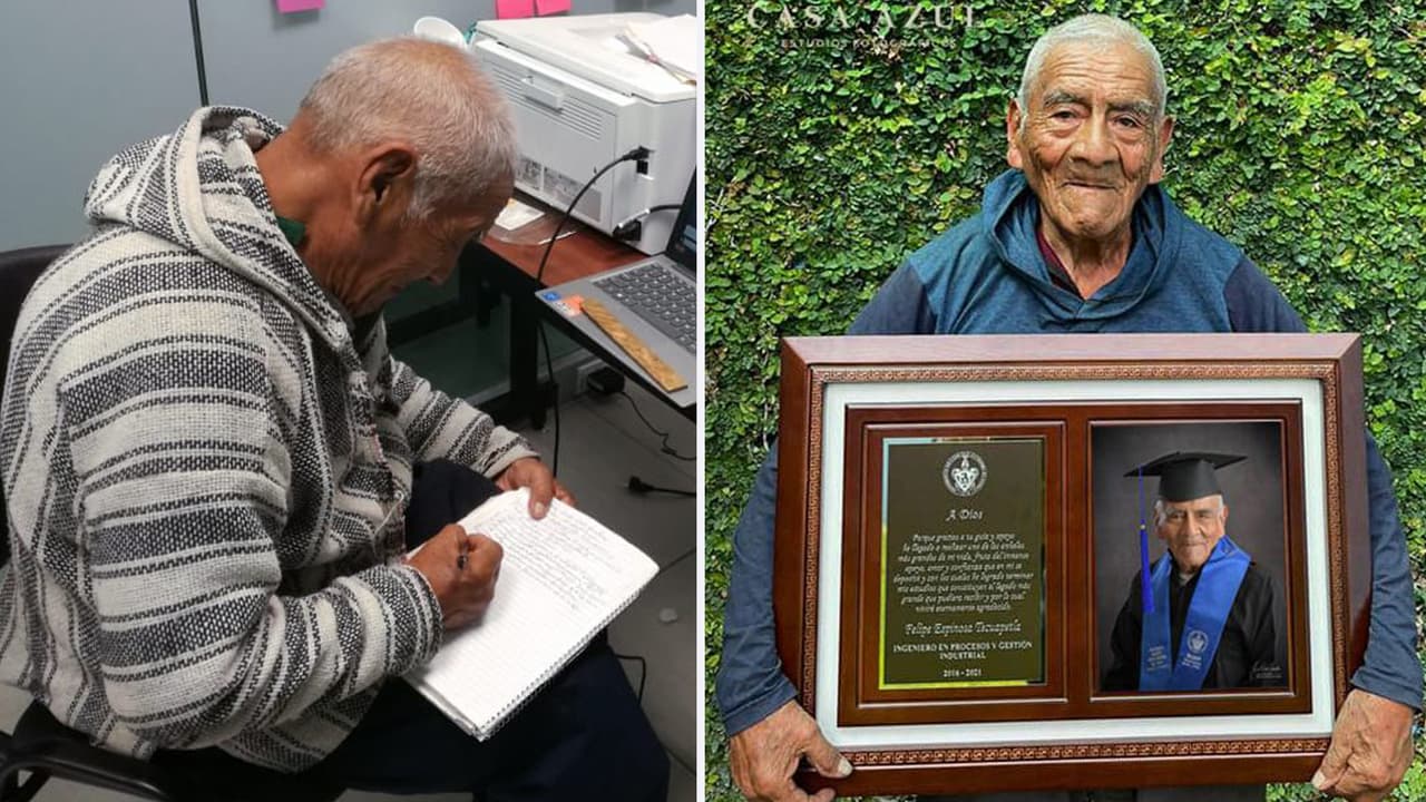 “La vida es solo una”: hombre de 84 años se gradúa de ingeniero y planea seguir estudiando