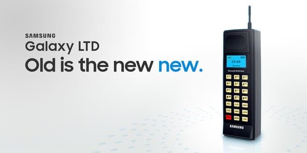 ¿Qué tal este "nuevo" teléfono que promovió la marca Samsung? Old is cool!