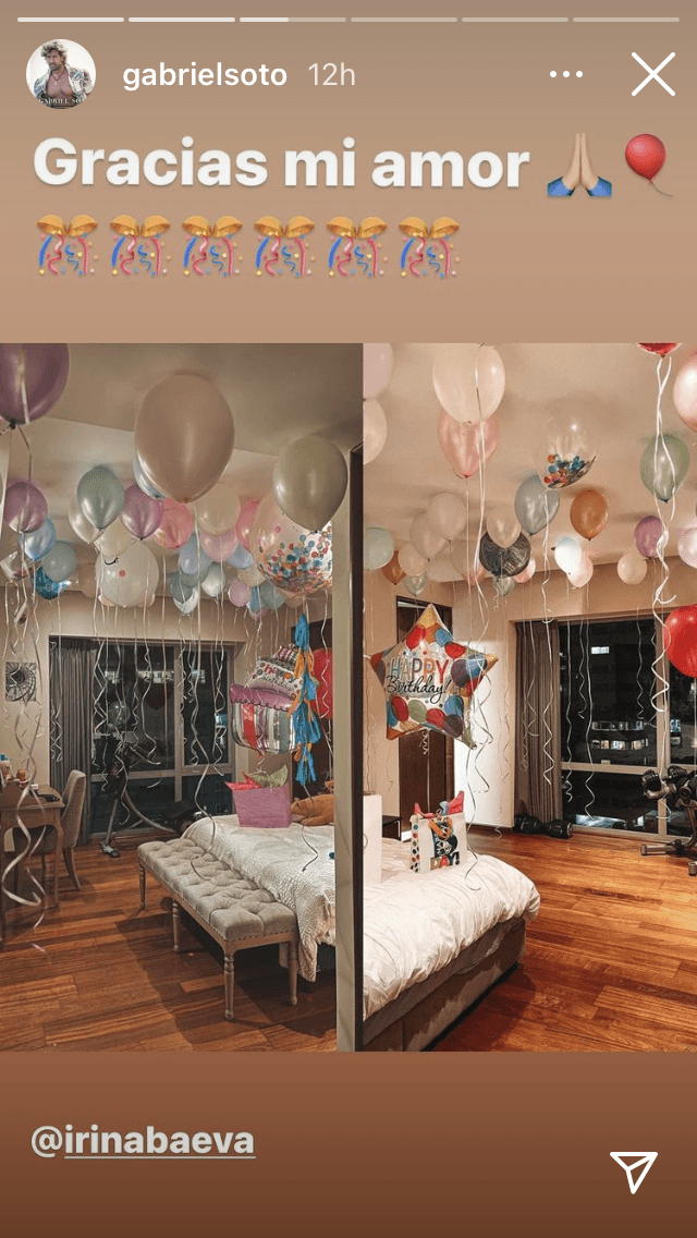 Además, el protagonista de Te Acuerdas de Mí hizo notar que fue su novia la encargada de decorar y preparar todo, pues le agradeció en sus historias de Instagram: "Gracias mi amor", escribió.