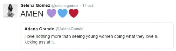 La bella Sel no dudó en agradecer el gesto escribiendo "Amén" junto a una hilera de corazones.