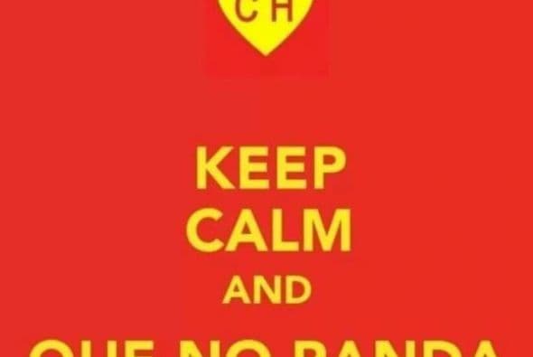 Los usuarios de las redes sociales tampoco dejaron pasar el clásico keep clam, pero ahora con la famosa frase de El Chapullín Colorado: "Que no panda el cúnico" (Fotografía tomada de Twitter)