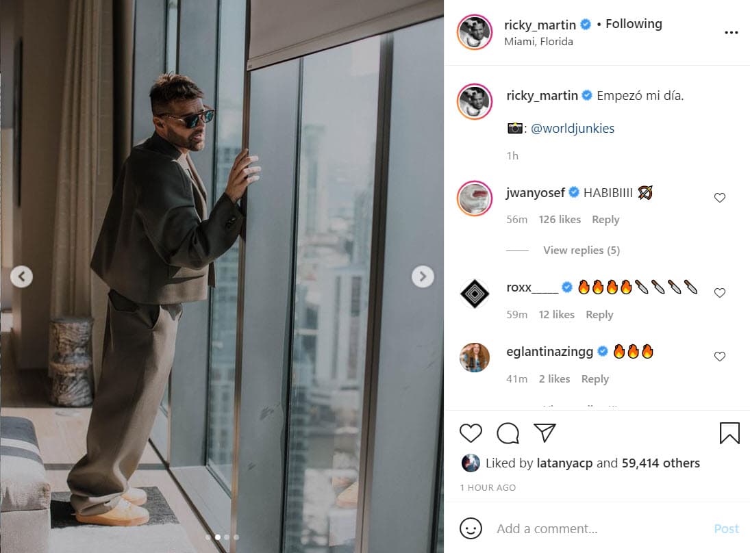 Desde el 2 de abril, la estrella puertorriqueña publica imágenes que dejan ver que su vello facial es nuevamente oscuro.
<br>