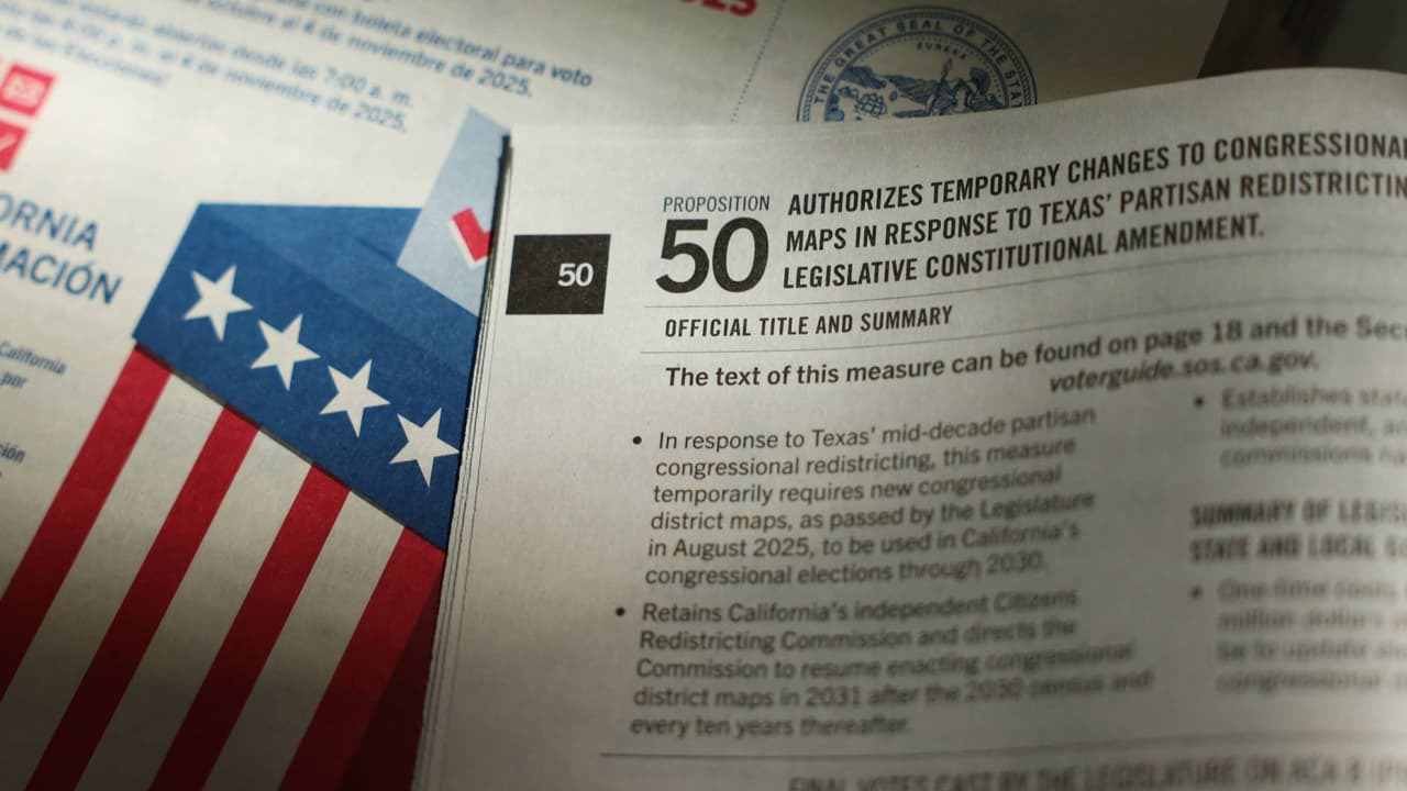 Proposición 50 en California: votantes deciden si aprobar o rechazar cambios a mapas electorales