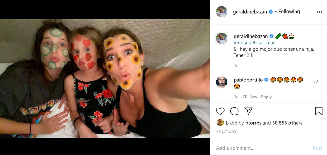 Desde la Riviera Maya lo reiteró con esta foto en la que escribió: "Sí hay algo mejor que tener una hija: 
<b><a href="https://www.instagram.com/p/CJm4uyXFq9N/" target="_blank">¡Tener 2!</a></b>". 
<br>