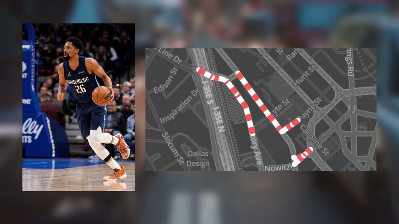 Estas calles están cerradas por el partido de los Dallas Mavericks