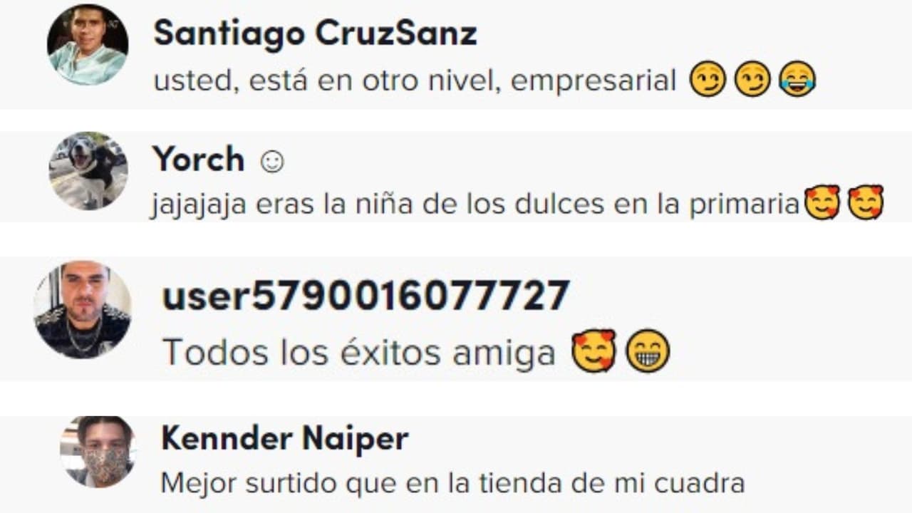 Le desearon suerte a la tiktoker con su tiendita