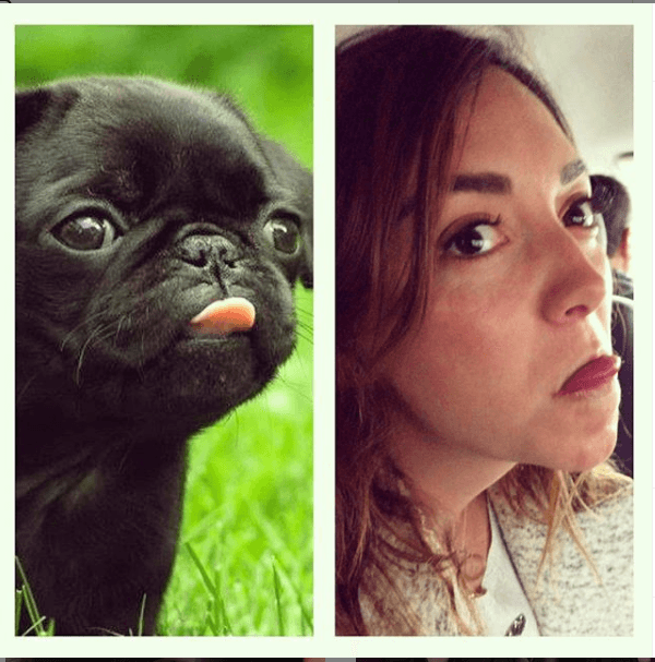 Tiene una pequeña perrita de raza pug, su nombre es Ofelia. En distintas ocasiones ha asegurado que su perrita y ella son idénticas, ¿crees que tiene razón?