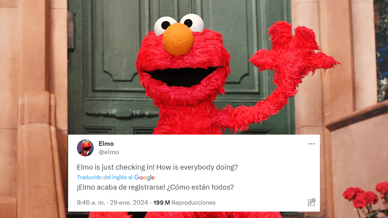 Elmo se hace viral en X (Twitter) por preguntar cómo están sus seguidores.