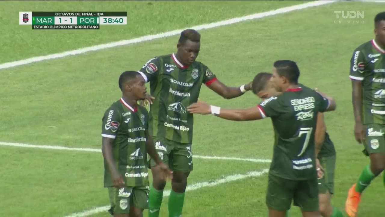 ¡Reacciona Marathón! Brayan Castillo pone el 1-1 sobre Portland
