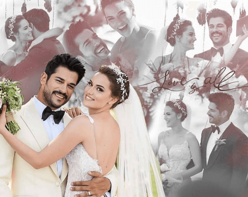 Burak Özçivit y Fahriye Evcen llegaron al altar el 29 de julio de 2017. Poco antes de cumplir dos años de casados, el 14 de abril de 2019, se convirtieron en papás de Karan.