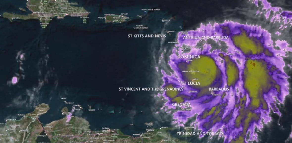 Satélite: huracán María/Septiembre 2017