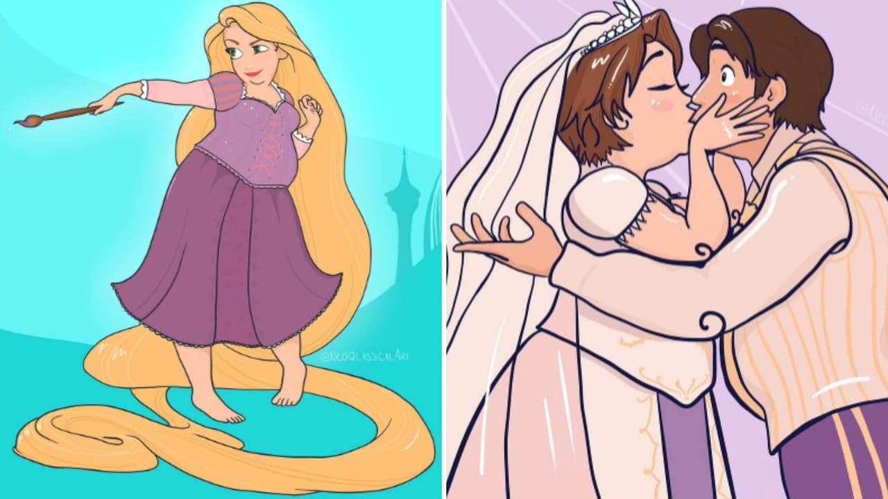 Princesas Disney si fueran 'plus size' o talla grande: ilustraciones de Crystal Water (Neoqlassical Art)
