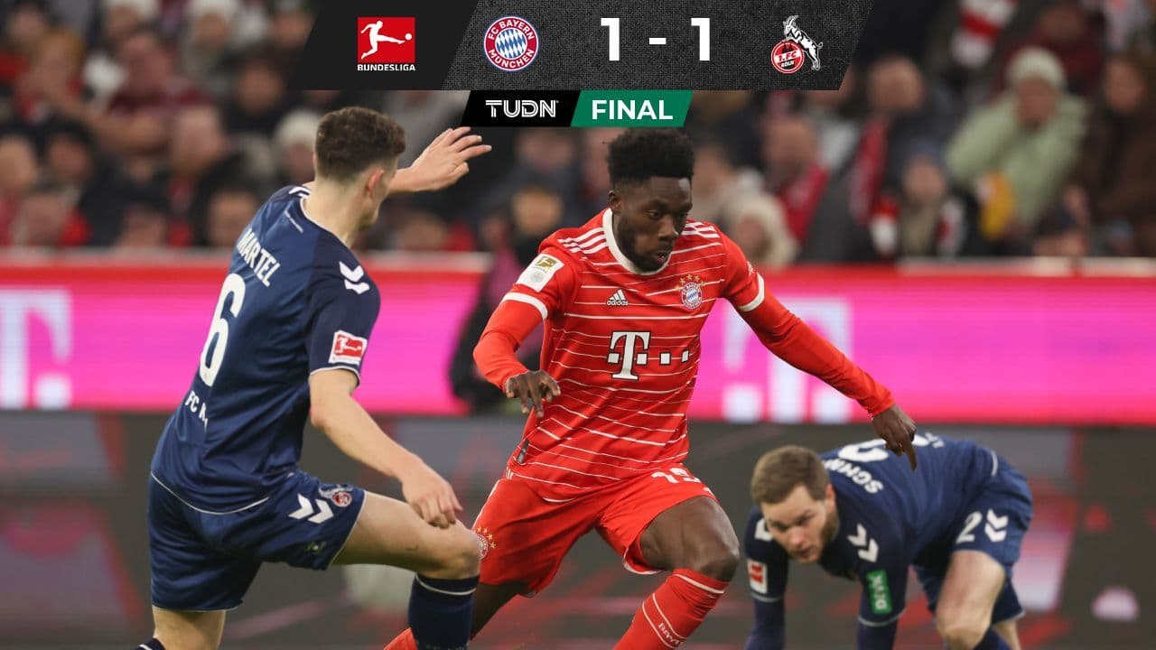 Bayern Munich rescata empate al 90' ante el Colonia en la Bundesliga