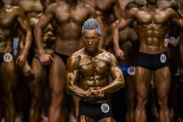 Hong Kong celebró su Campeonato de Fisicoculturismo en el estadio Queen Elizabeth.