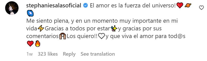 En un segundo mensaje agradeció las muestras de cariño que han recibido y deseó felicidad para todos.
<br>