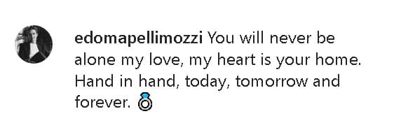 Edoardo utilizó
<b><a href="https://www.instagram.com/p/B23wOreghd7/" target="_blank">Instagram</a></b> para también anunciar el compromiso a sus seguidores y aprovechó para hacerle una promesa a Beatrice: "
<b>Nunca estarás sola mi amor</b>, mi corazón es tu hogar. De la mano, hoy, mañana y para siempre".
<br>
