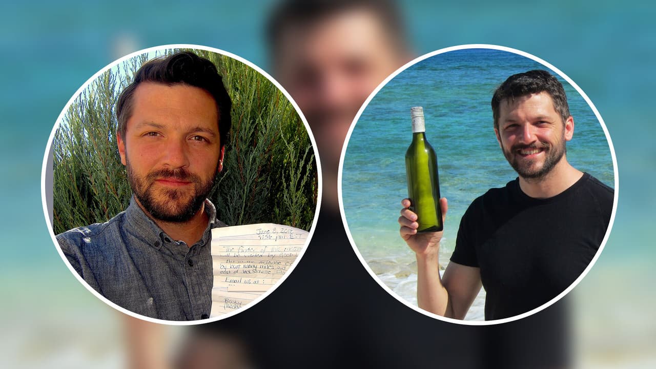Hombre encuentra carta en una botella en el mar y su vida cambia para siempre, conoce al “Cazador de tesoros”