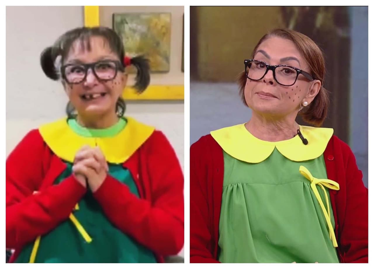 La entrada de María Antonieta Collins fue antecedida por los tips de su tocaya María Antonieta de las Nieves, quien le explicó cómo ser una perfecta Chilindrina.
<br>