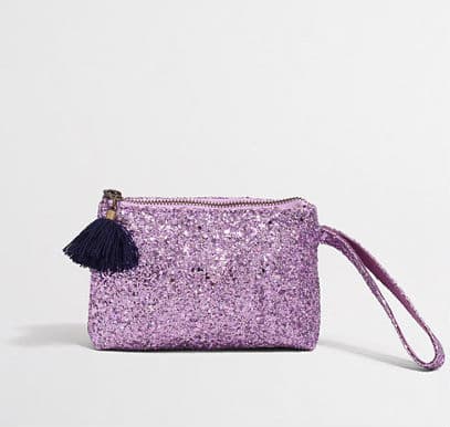 Factory girls' glitter tassel wristlet, 17.90 dólares en JCrewfactory.com