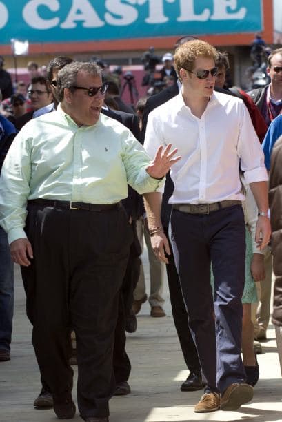 Enrique fue acompañado durante el recorrido por el gobernador de Nueva Jersey, Chris Christie.