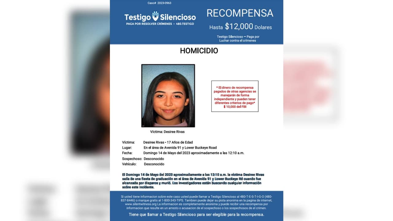 Ofrecen $12,000 de recompensa para resolver el homicidio de Desiree Rivas