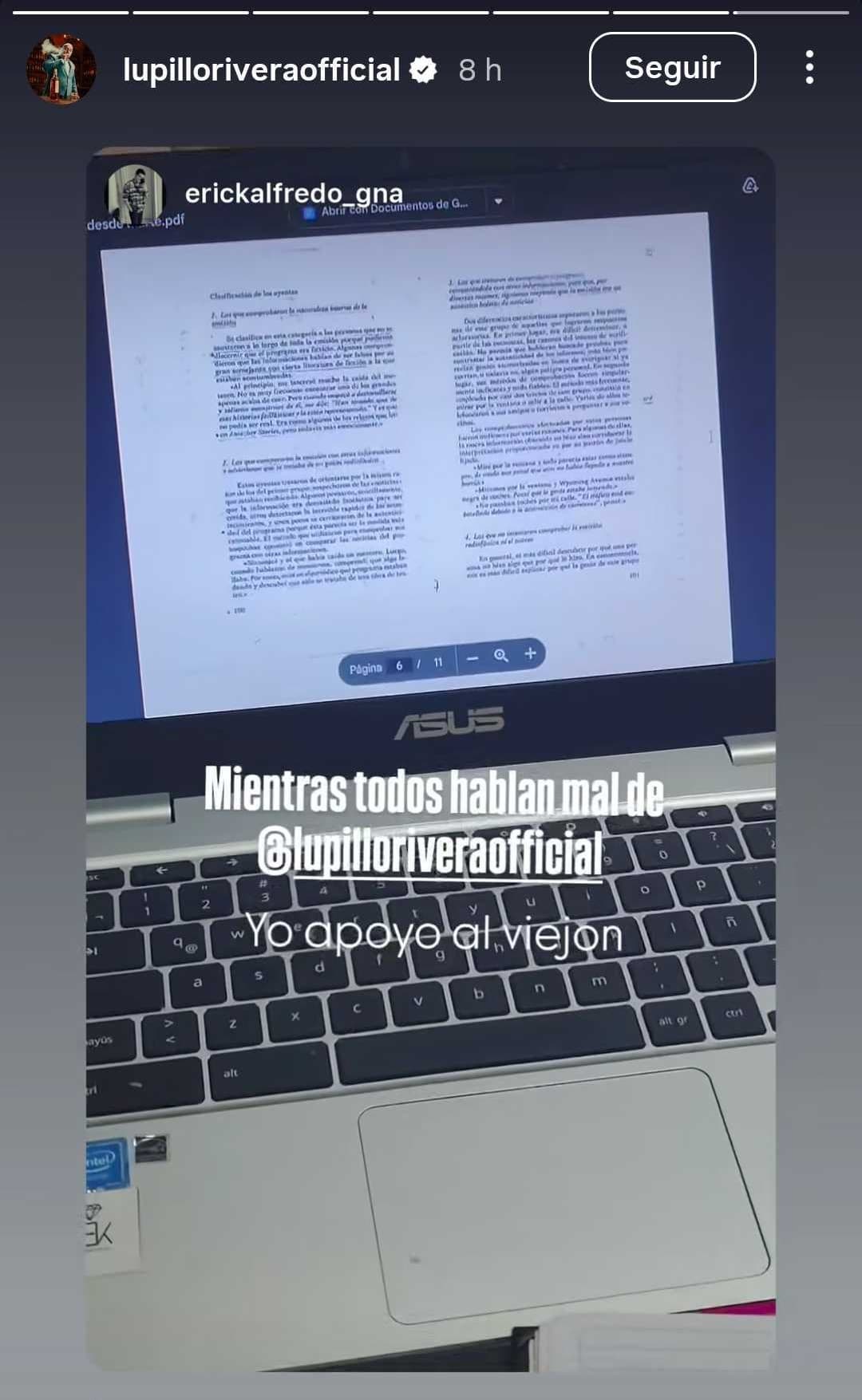 Lupillo Rivera 'reposteó' este video tras saberse que Belinda lo denunció.