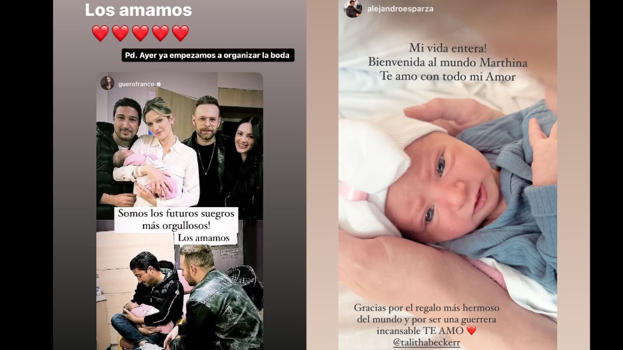 Talitha Becker deja ver la carita de su hija recién nacida