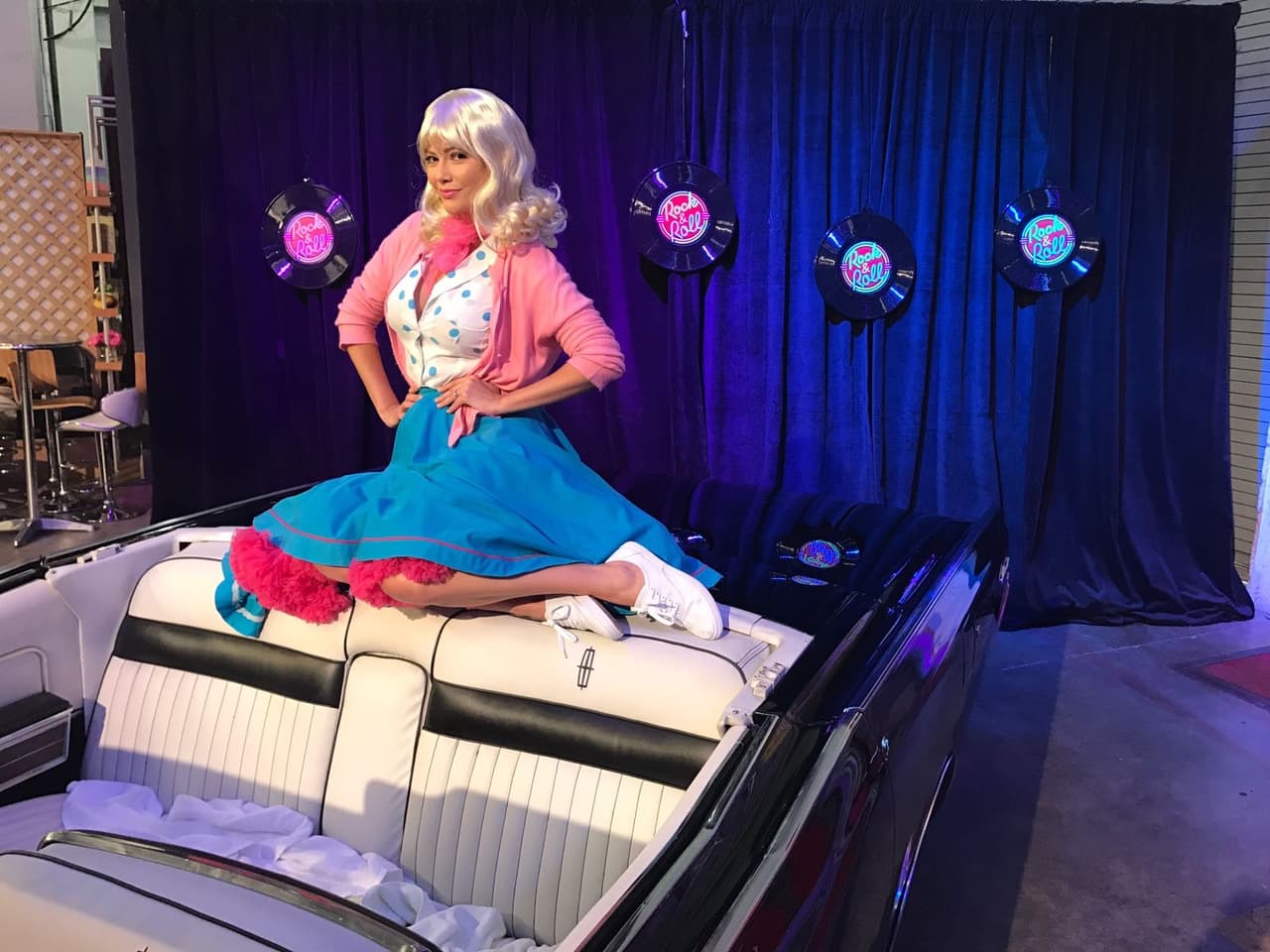 Ana Patricia estaba muy divertida posando como una 'Pink Ladie'.